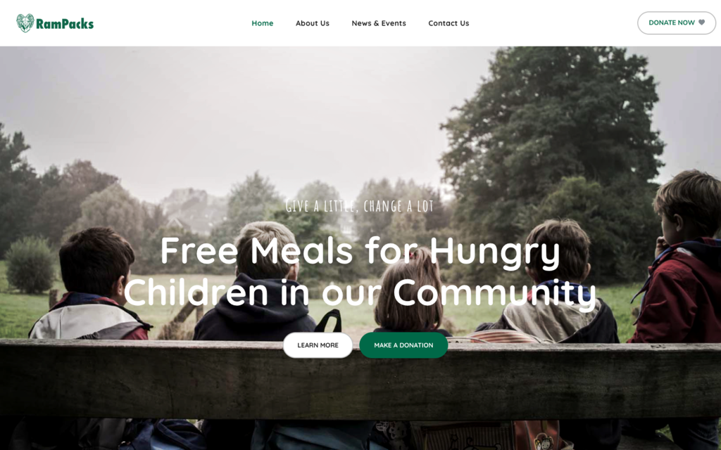 RamPacks website homepage