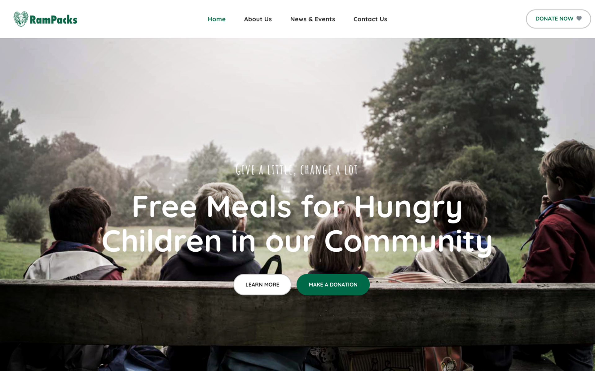 RamPacks website homepage